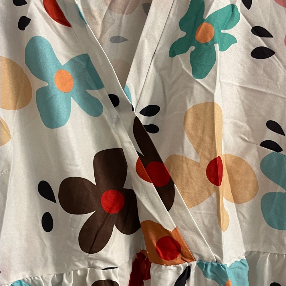 SHEIN Multicolor Floral Mini Dress XL - Picture 4 of 5
